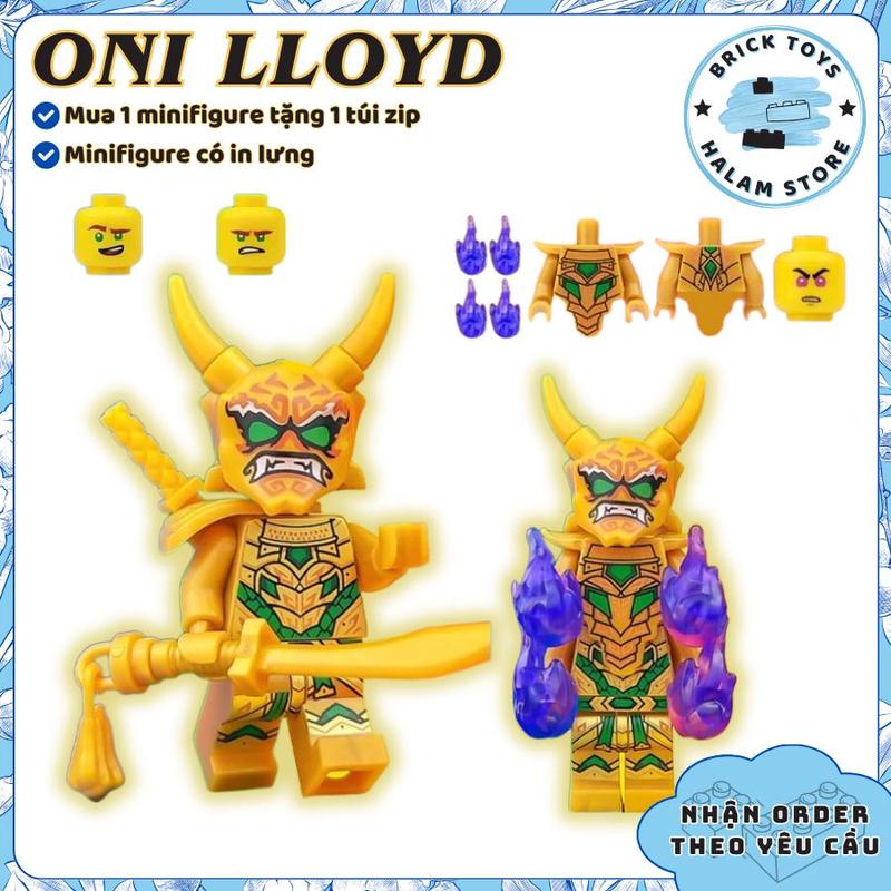 Halam Store Đồ chơi lắp ráp minifigures Ninjago Oni season 15 - Mô hình nhân vật Oni Lloyd 4 tay
