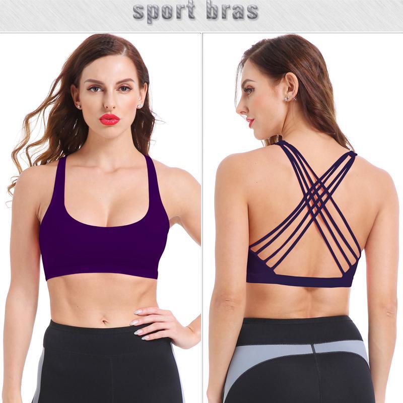 Spring/Summer Cross Back Sports Vest, High Strength Shockproof Underwear, Yoga Fitness Running Bra 1