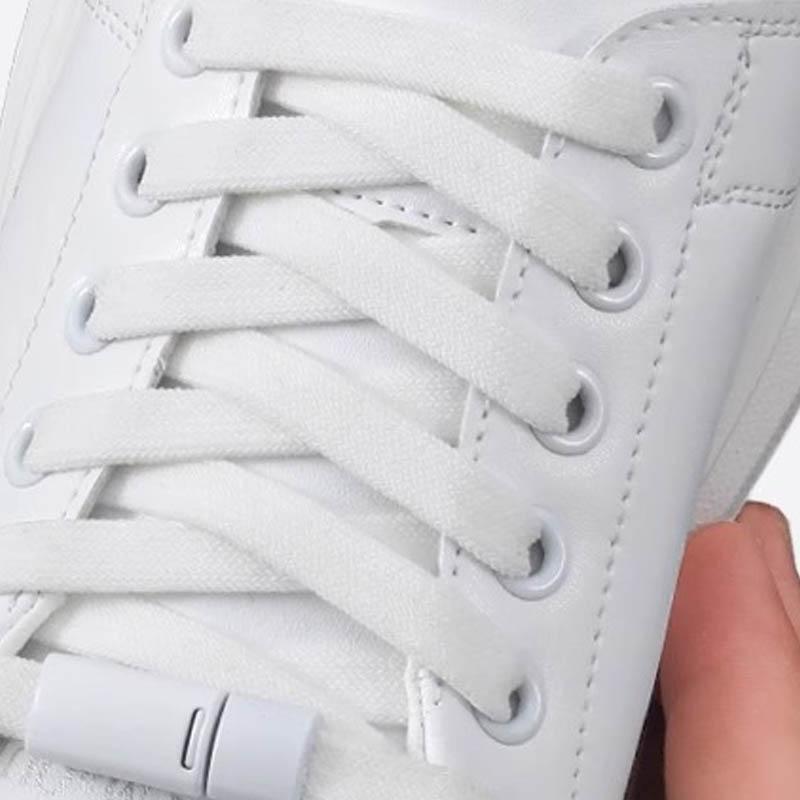 Product Introduction of Lace-Free Lazy Shoelace Buckle Men's and Women's Elastic Stretch Shoelace White Tie-Free Flat Fixed Gadget 1
