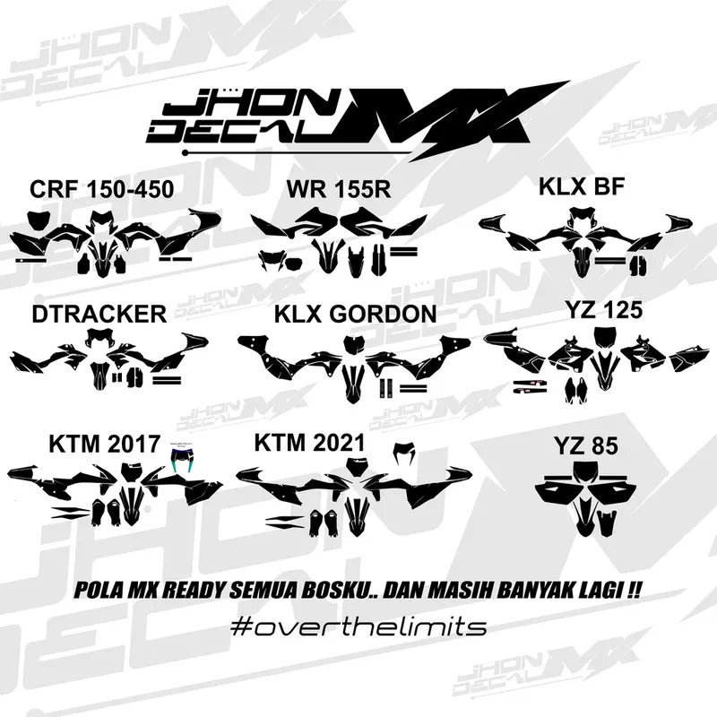 DECAL CRF HITAM DECAL CRF 150 L Full Body Simple Minimalis Keren By JhonDecal CRF03 5