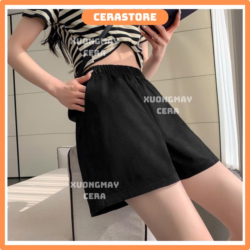 [DEAL MỞ BÁN] Quần Short Nữ Kaki Bassic Có Túi Cạp Cao Lưng Chun Co Dãn Thoáng Mát Mùa Hè 8
