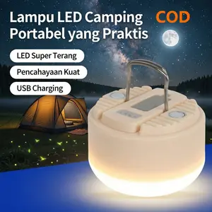 Lampu LED Emergency Gantung Rechargeable USB Hook Super Terang Camping Outdoor Darurat 200W Magnet Kegagalan Daya