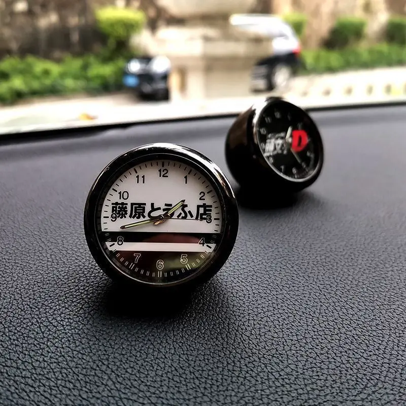 Car Ornament Clock Fujiwara Tofu Store Center Console Anime Initial D Car Modification Racing Accessories Aromatherapy Ornament