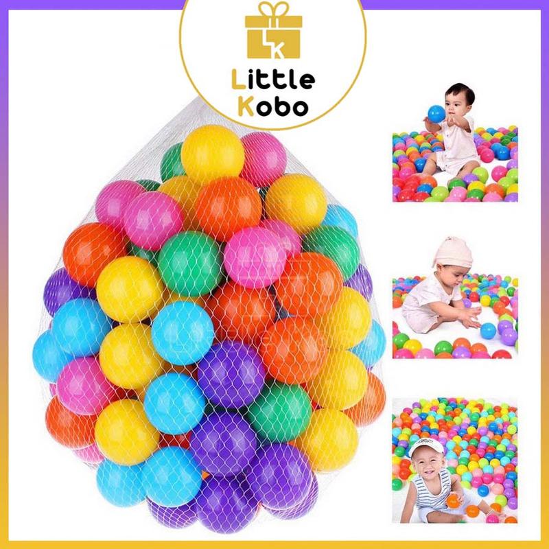  Combo 100 Bóng Nhựa Mềm Cho Bé Hàng Việt Nam Nhà Banh Size To 55mm 75mm Đồ Chơi Trẻ Em - Little Kobo 