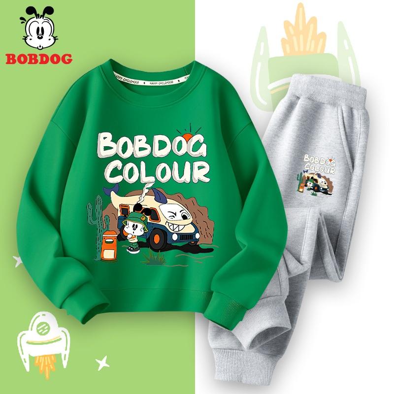 Bộ quần áo nỉ cho bé trai BOBDOG 2024, đồ bộ dài tay chất nỉ da cá in hình Ô TÔ cute MX-BDO24 độc đáo cho bé