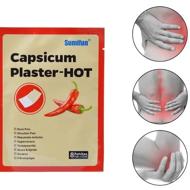 Staty 8 Pcs/PACK Pain Relieve Patch Chinese Medical Capsicum Plaster for Joints Porous Chilli Patch