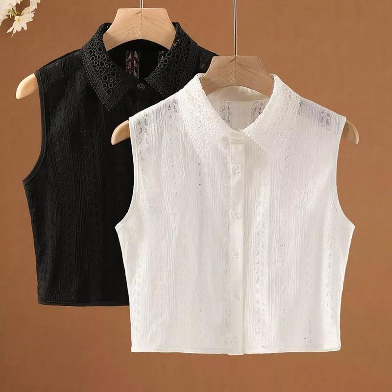 Cổ Áo Giả Phong Cách Hàn Quốc, Xiangmeng, Dành Cho Nữ, Dễ Phối Đồ, Ren Hòa Tan Trong Nước, Thích Hợp Để Đồ Trang Trí Áo Sơ Mi Và Áo Len, Màu Trắng, Thích Hợp Cho Mùa Thu Và Mùa Đông 0