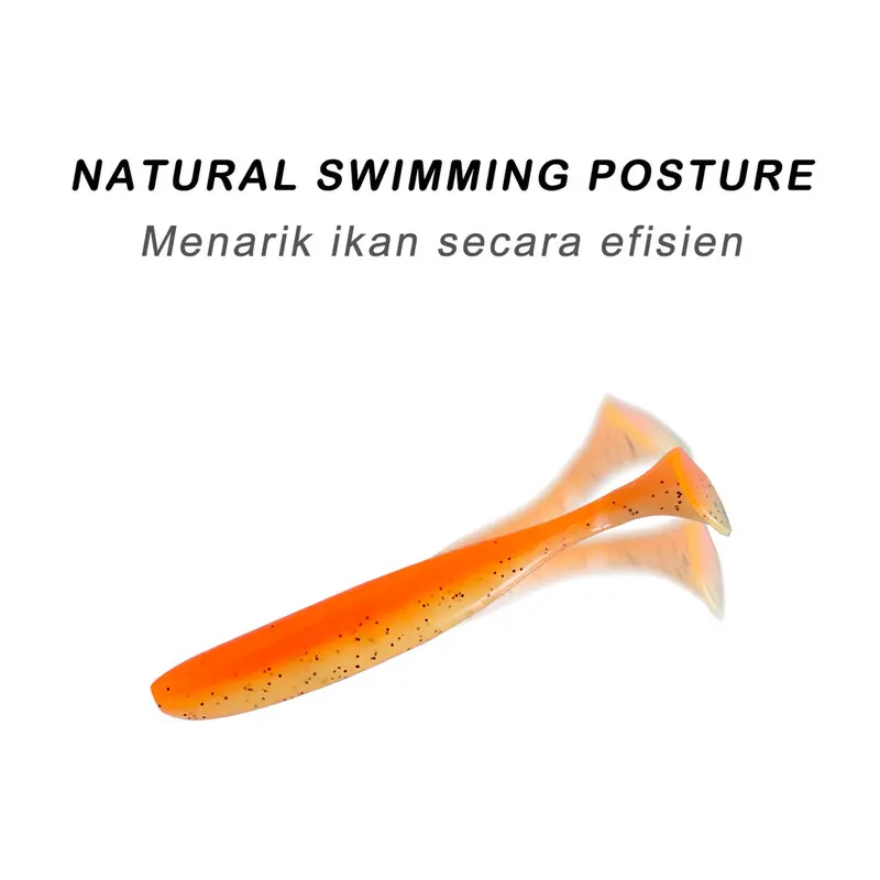 1 Pack HDY Umpan Pancing Soft Lure Soft Bait T Tail 5cm 7cm 9cm 10 Warna Tidak Bisa Menyala 2