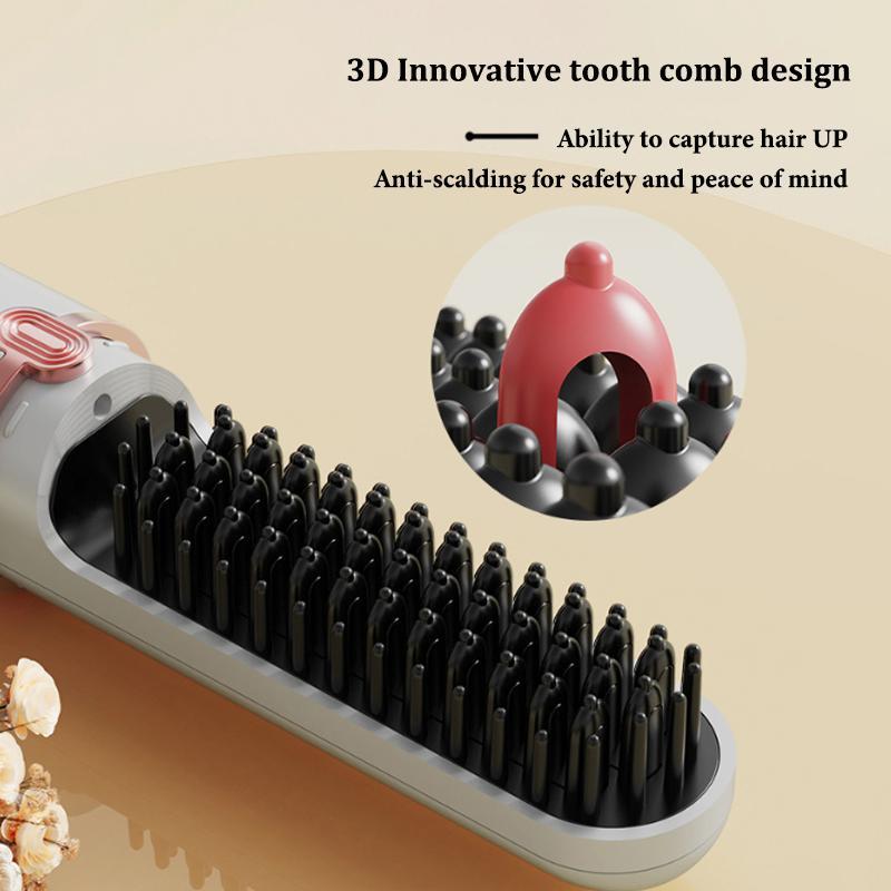 Portable Hair Straightener Comb with Digital LCD screen, 1 Box USB Rechargeable Hair Straightening Comb, Hair Styling Tool for Home & Travel, Excellent Home Appliances, Winter & New Year Gift 6