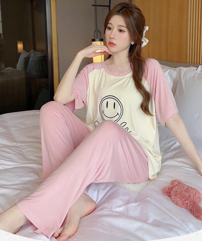 Bộ bầu - bộ sau sinh mặc nhà - ( TNQD - Mặt Cười ) - chất liệu Thun Cotton Mềm mát 3