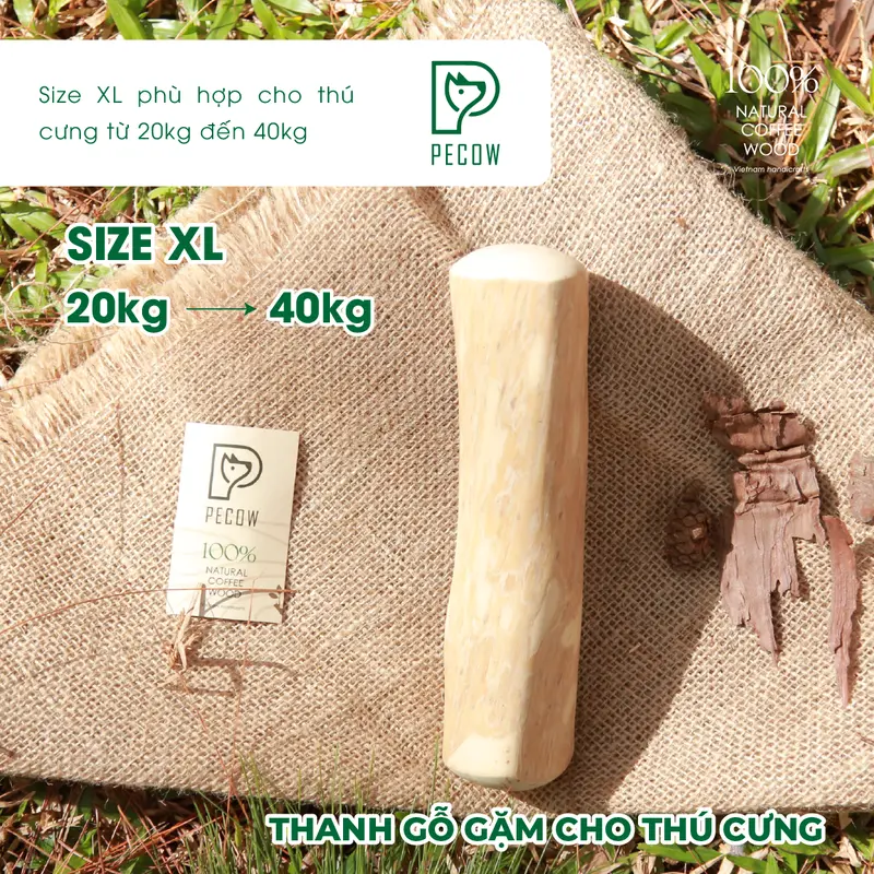 Thanh gặm cho chó bằng gỗ cà phê tự nhiên XL - Giảm căng thẳng và lo âu cat toys 0