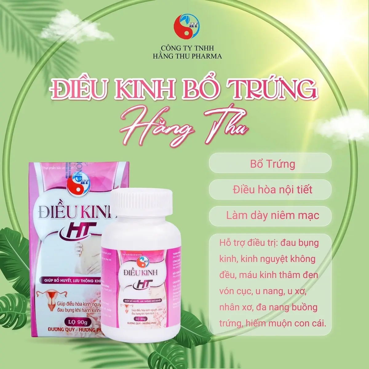 THỰC PHẨM BỔ SUNG VIÊN UỐNG ĐIÈU KINH BỔ TRỨNG(TĂNG THỤ THAI)