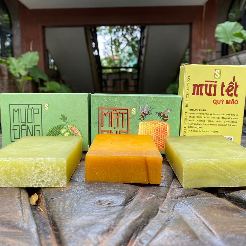 Combo 3 xà bông Mùi Tết - Mướp Đắng - Mật Ong xà phòng thiên nhiên sưỡng da