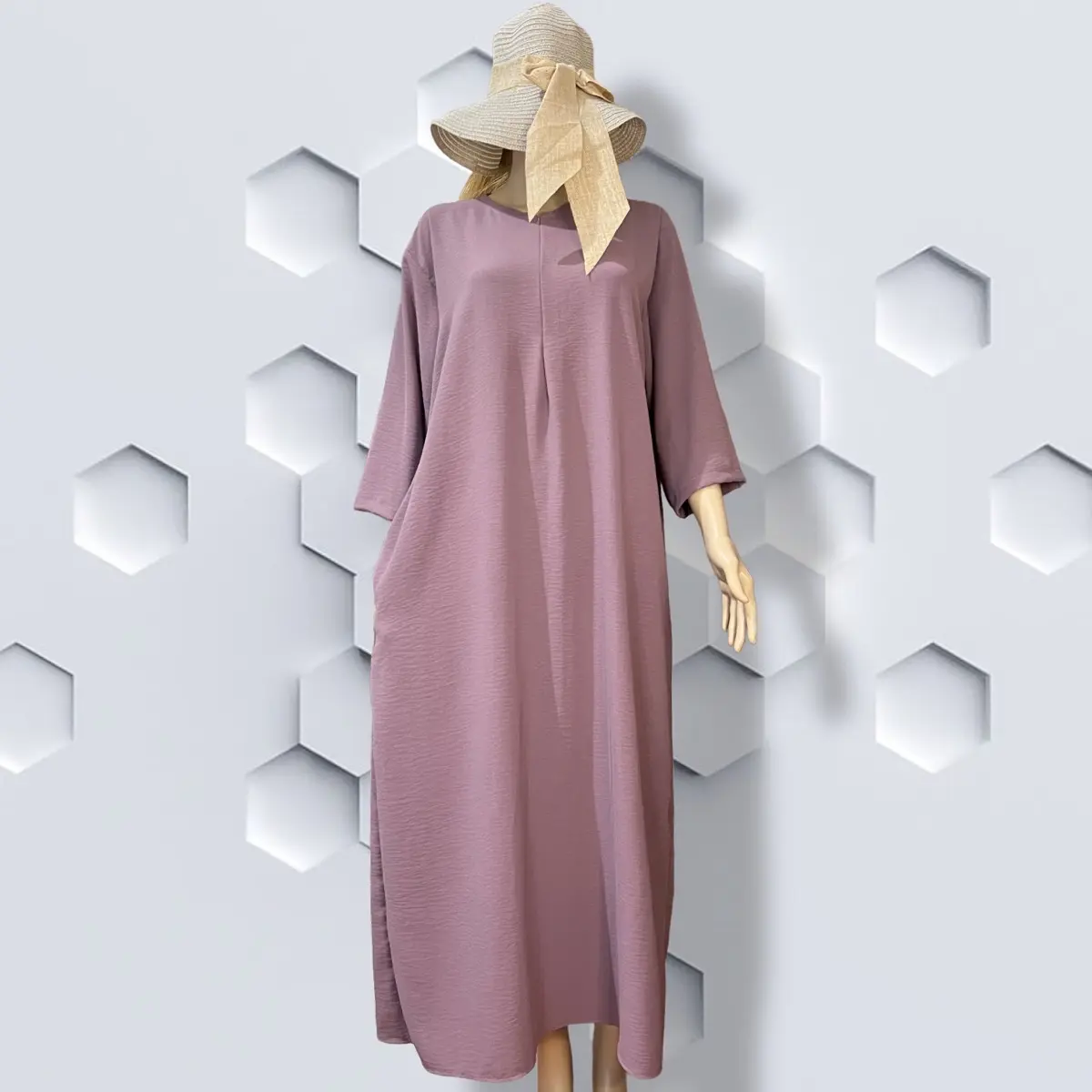 PB135 DASTER LENGAN 3/4 CRINKLE AIRFLOW PREMIUM Busui