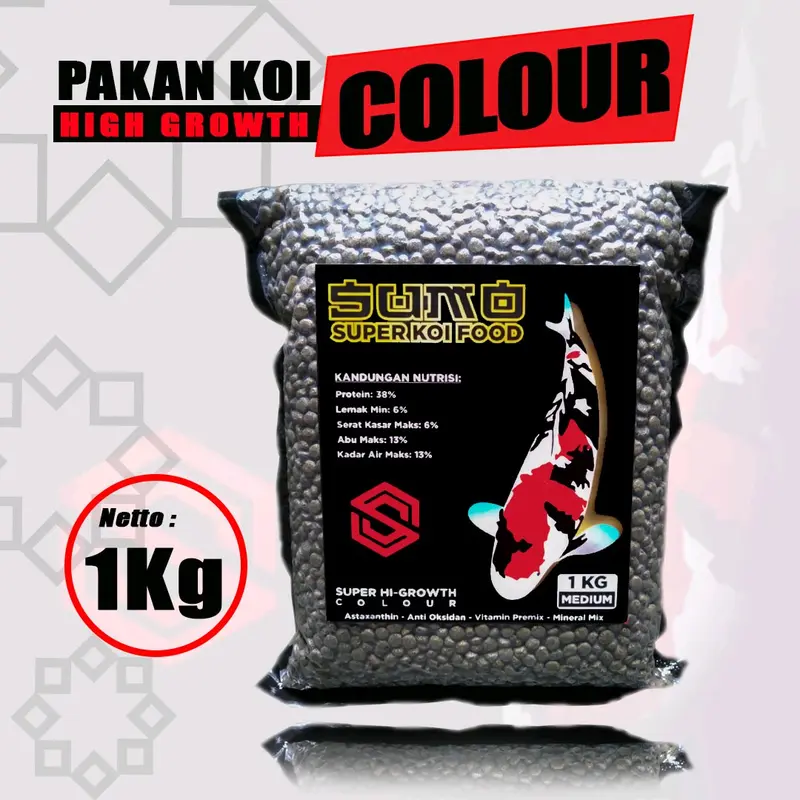 PELET PAKAN KOI SUMO COLOUR 0
