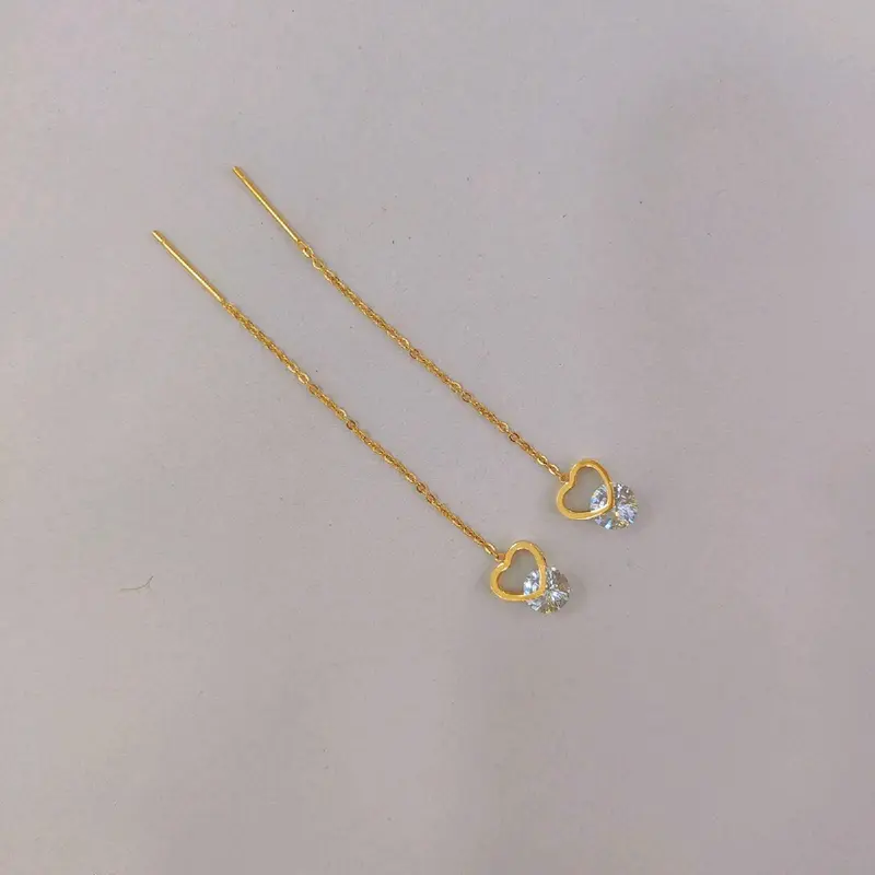 Anting Titanium tusuk jarum model love mata 0