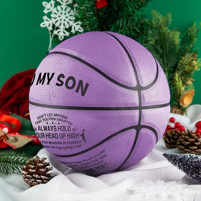 Basketball with Pump, Size 5 Basketball, Basketball for Boy, Basketball Gift for Son, Sports Ball for Indoor Outdoor Use 3