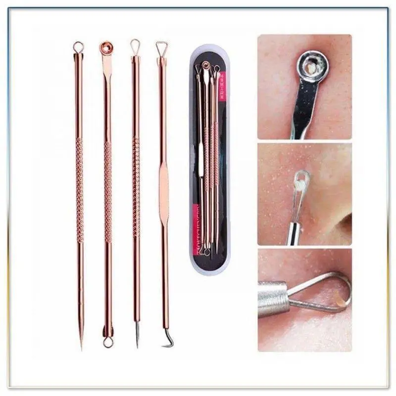 Bộ 4 Que Nặn Mụn - Lấy sạch mụn đầu Đen, Trứng Cá, Cám Thần Thánh (Full Box) BB-309 Siêu Tiện Lợi Skincare