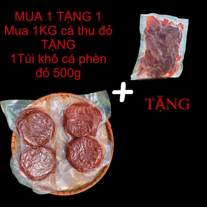 MUA 1 TẶNG 1 ( MUA 1 KG KHÔ THU ĐỎ TẶNG 1 TÚI CÁ PHÈN ĐỎ 500G ) ĂN VẶT TIỆM TUỔI THƠ