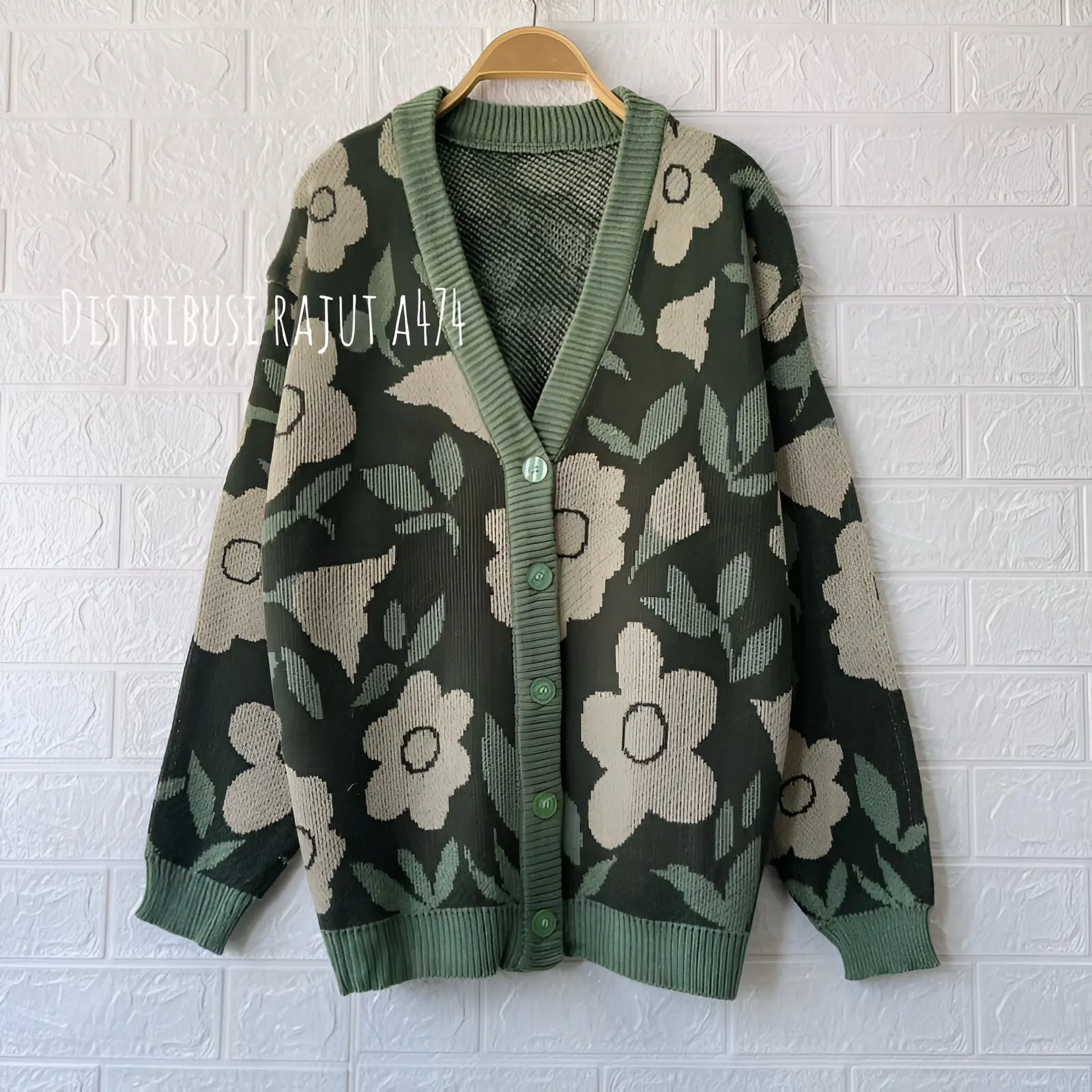 MELISA FLOWER CARDIGAN RAJUT MOTIF BUNGA ATASAN LENGAN PANJANG WANITA KOREA Knitwear