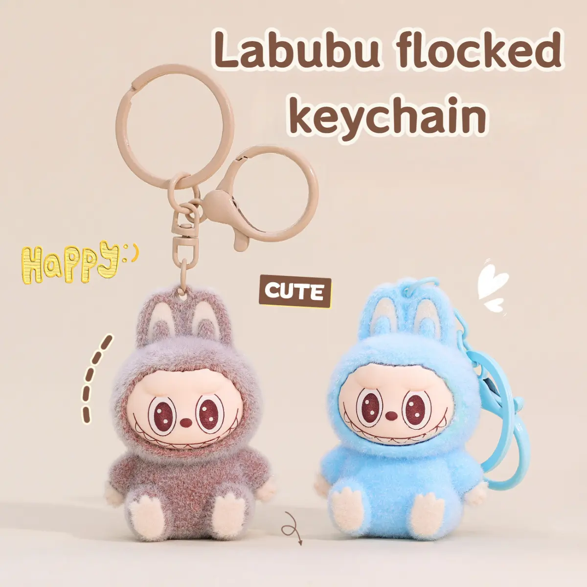 Búp Bê Labubu, Đồ Chơi Đổ Xô Dễ Thương, Móc Chìa Khóa, Mặt Dây Chuyền Loạt Labubu, Mặt Dây Chuyền Chìa Khóa Vinyl, Mặt Dây Chuyền Quà Tặng Women Nữ
