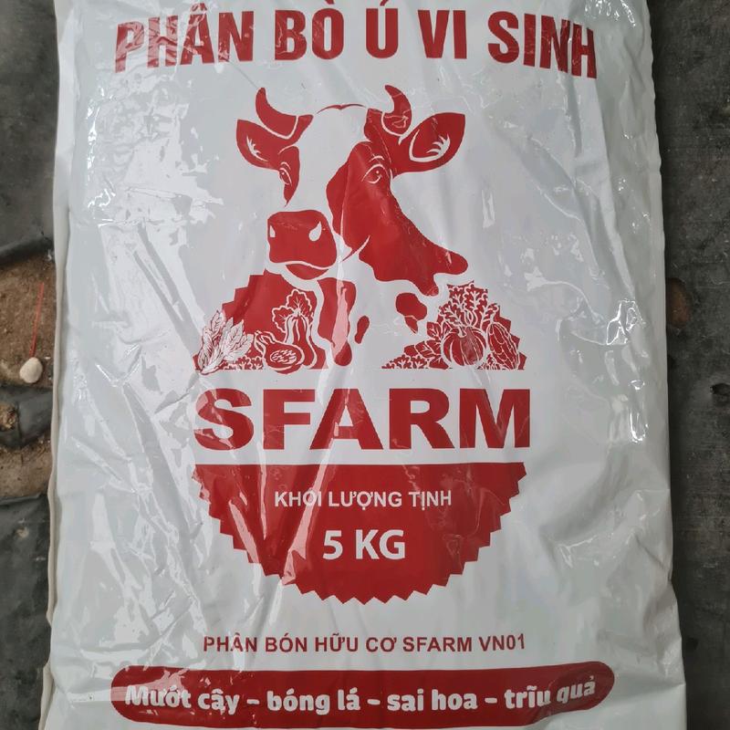 5kg Phân bò ủ vi sinh sfarm giúp mướt cây, sai hoa, trĩu quả