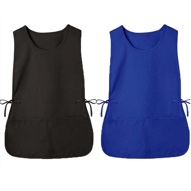 Product Introduction of Mixed Color Hairdresser Apron, 2 Counts Solid Color Tie Side Vest Apron, Salon Work Apron 11