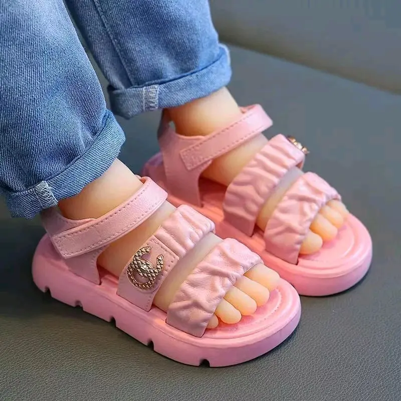 Sandal anak perempuan tali belakang jelly import lentur empuk nyaman anti slip