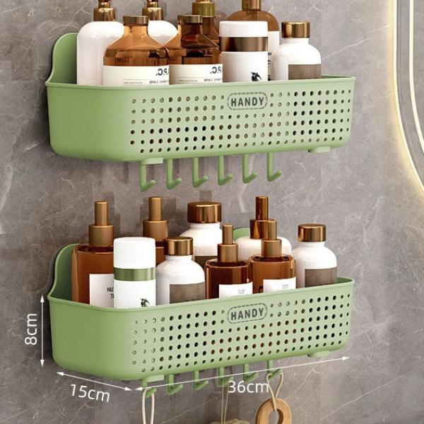 Giá Để Đồ Thoát Nước Phòng Tắm, Không Cần Đục Lỗ, Giỏ Đựng Đồ Góc, Treo Tường, Có Móc Có Thể Tháo Rời, Để Đựng Đồ Trong Phòng Tắm gia do 8