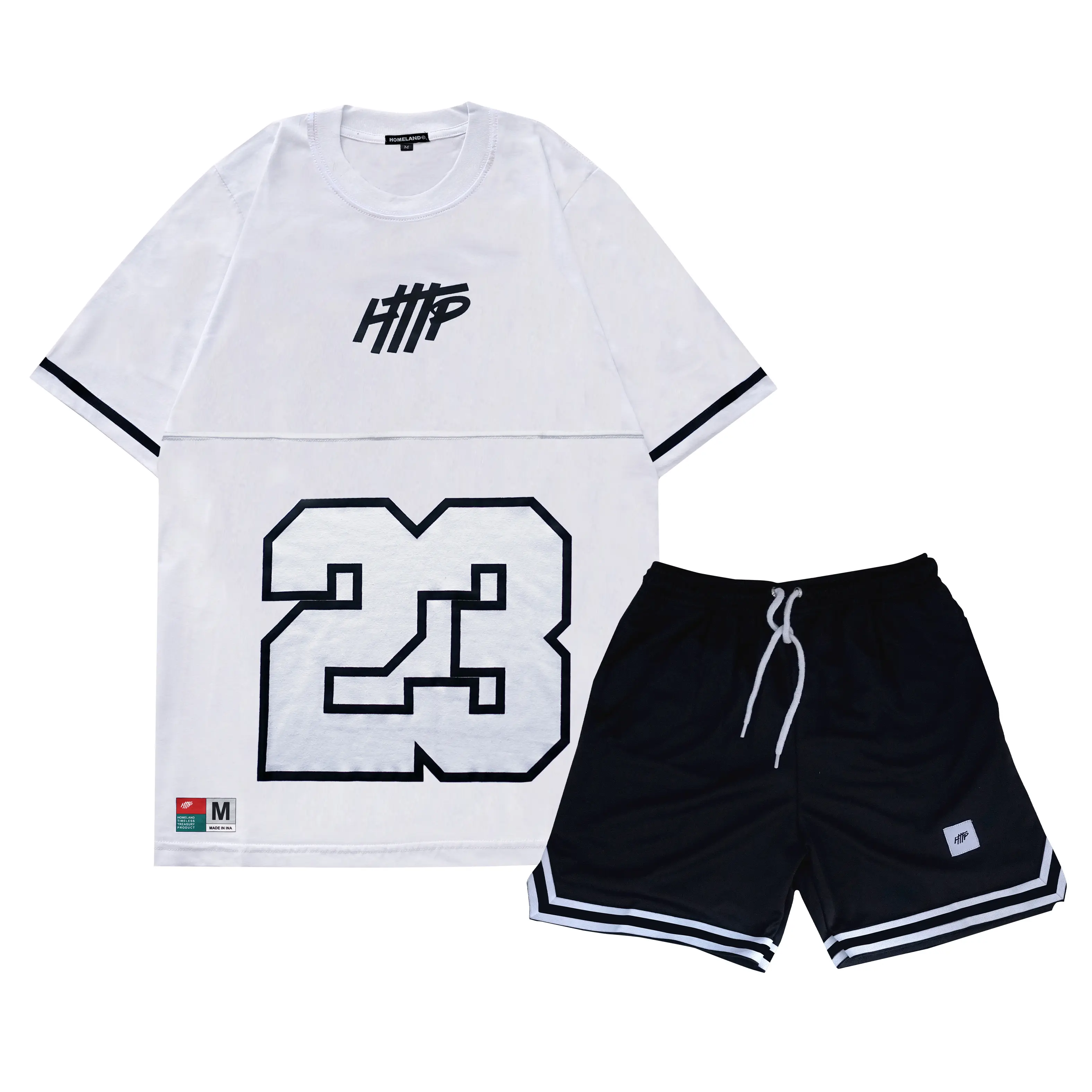 Homeland Timeless Treasury Product - Linje Kaos Saku Polos Pria Wanita Pendek Combed Celana Katun Distro Katun Distro