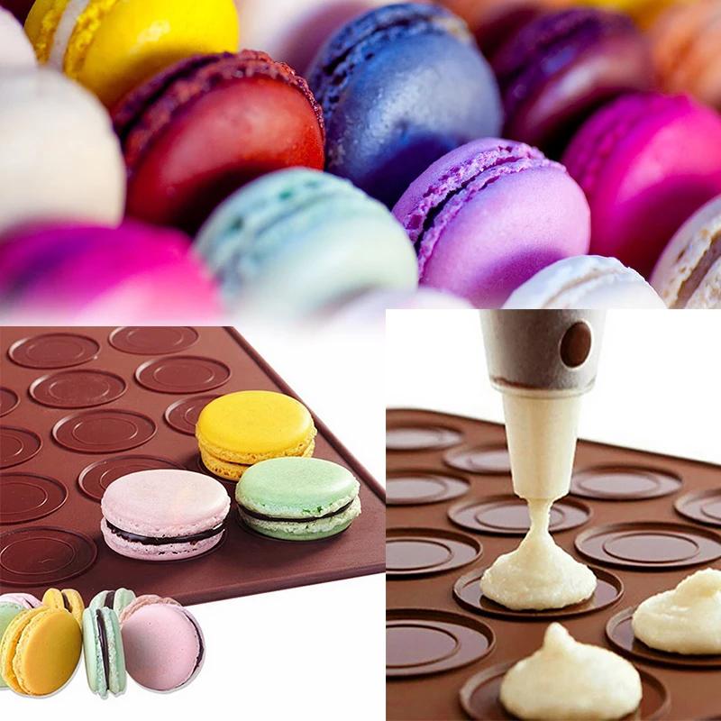 Product Introduction of 30 Cavity Silicone Pastry Cake Macaron Macaroon Oven Baking Mould Sheet Mat 66