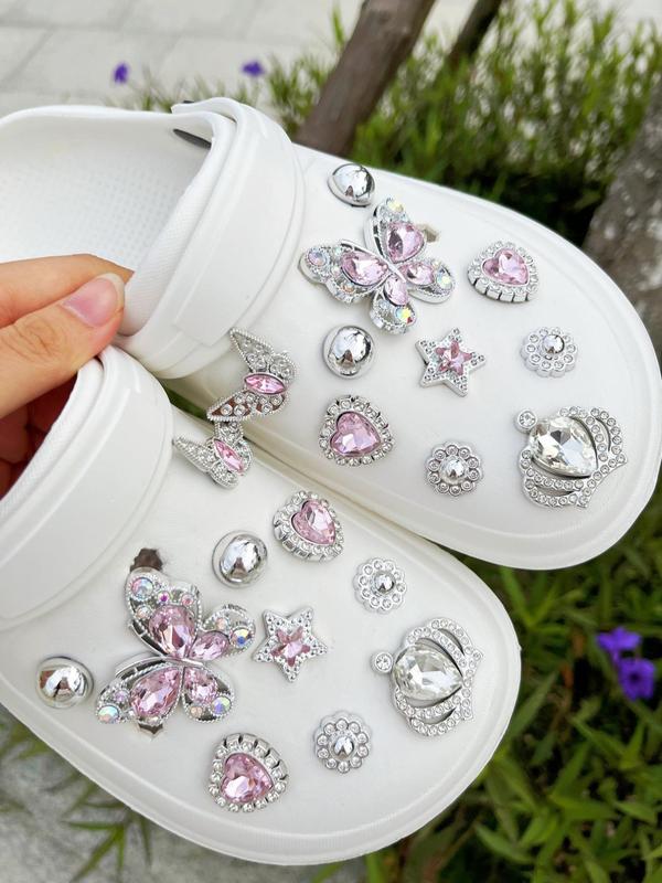 Butterfly & Crown Design Shoe Charm, Fashionable Shoes Decorations for Clogs, Shoes DIY Accessories for Women & Girls 4