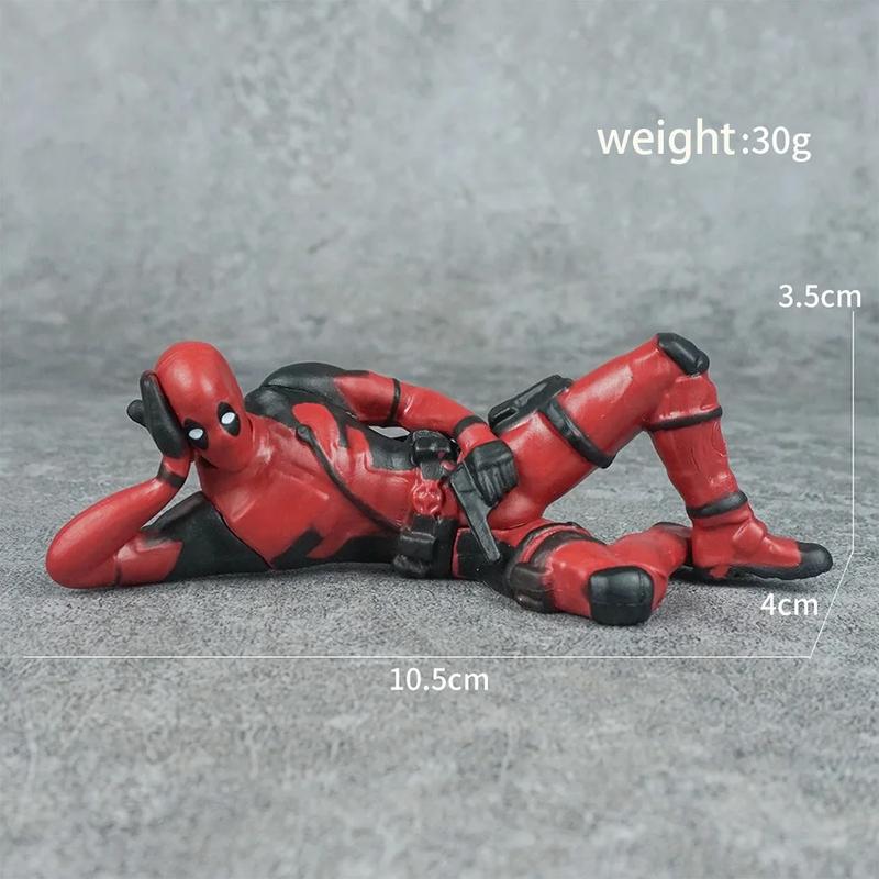 Product Introduction of ตกแต่งโต๊ะ Deadpool, โมเดลตลกและน่ารัก, สูง 8 ซม., เหมาะสำหรับรถยนต์และที่บ้าน, ของเล่นโมเดล X-MAN, 6 นิ้ว 8
