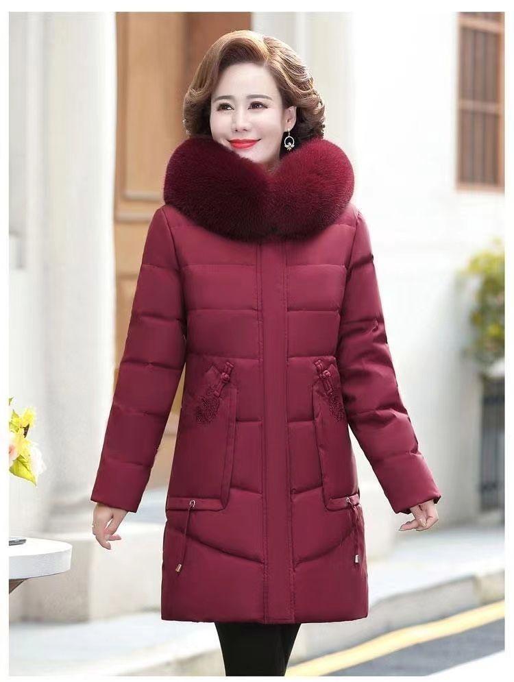 Product Introduction of Quần Áo Độn Bông, Dành Cho Phụ Nữ Trung Niên, Dài Trung Bình Nhẹ, Phong Cách Hàn Quốc Mới, Dáng Rộng Vừa Vặn, Ngoại Cỡ, Mỏng Vừa Vặn, Áo Khoác Bông Cho Mẹ 3