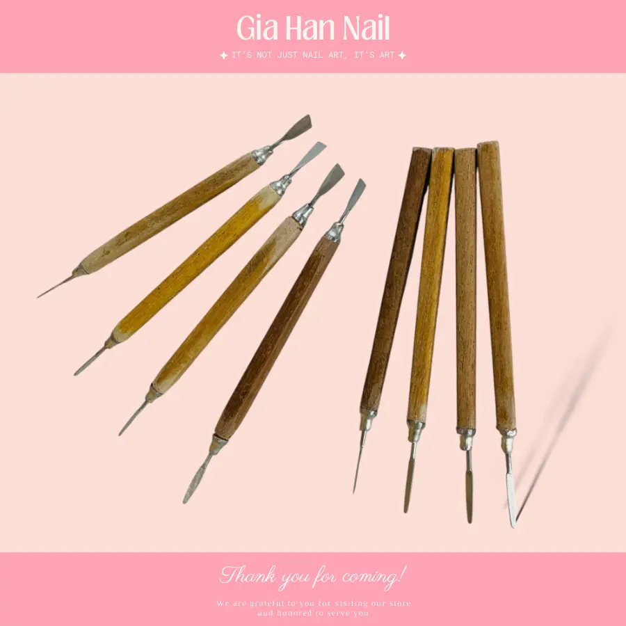 Cây lấy khóe gỗ nail, lấy khóe chân 1 đầu- 2 đầu - GIA HAN Nail