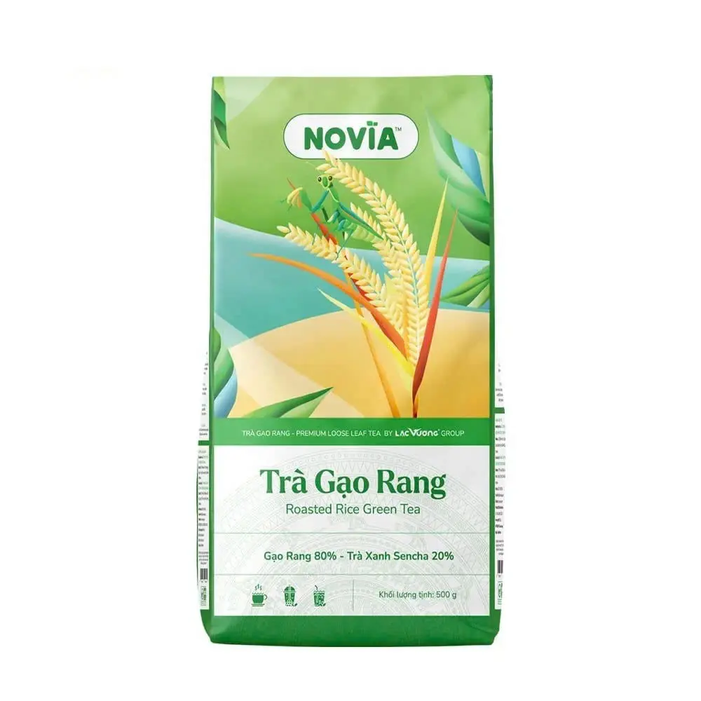 Trà gạo rang Lạc Vương 500g [80% gạo rang và 20% trà xanh]