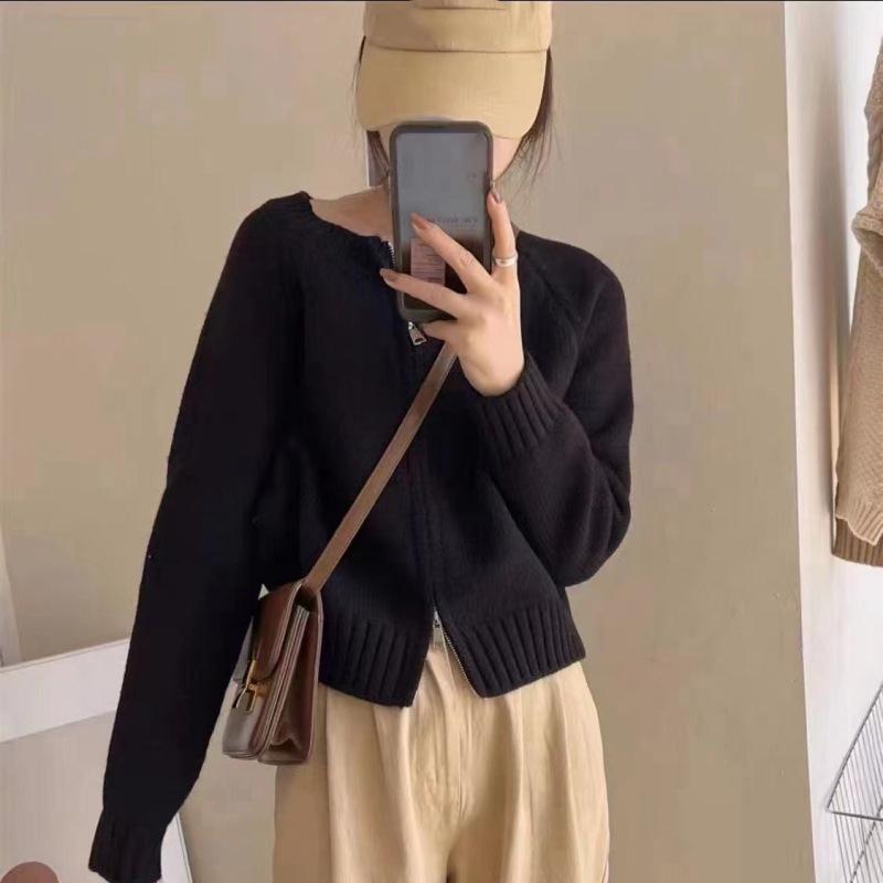 Áo cardigan len kéo khóa 6 màu dày dặn Freesize dưới 58kg V38 6