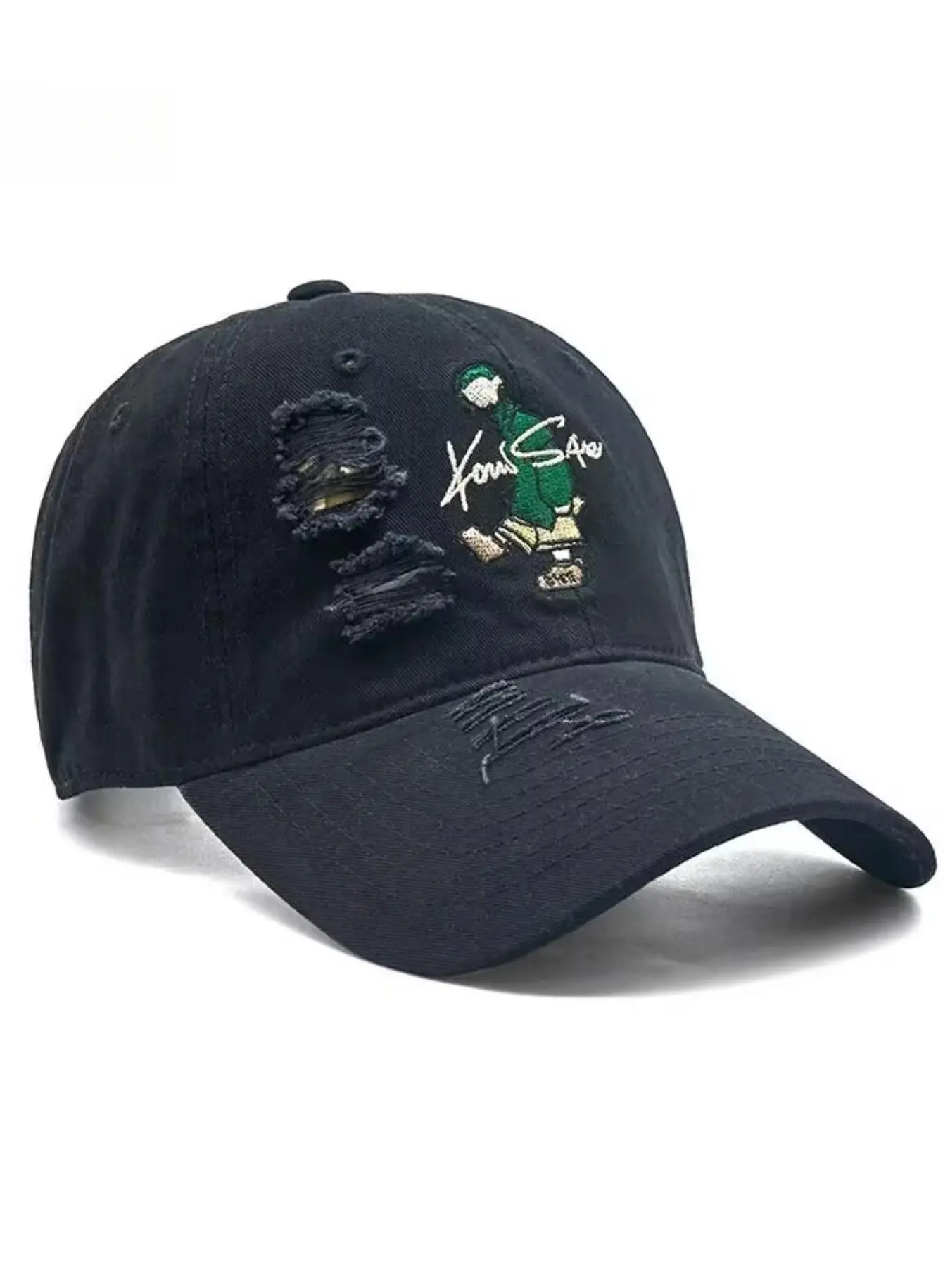 Cartoon Character Embroidery Baseball Cap, Casual Outdoor Sports Hat for Men & Women, Vintage All-match Accessories for Daily Life