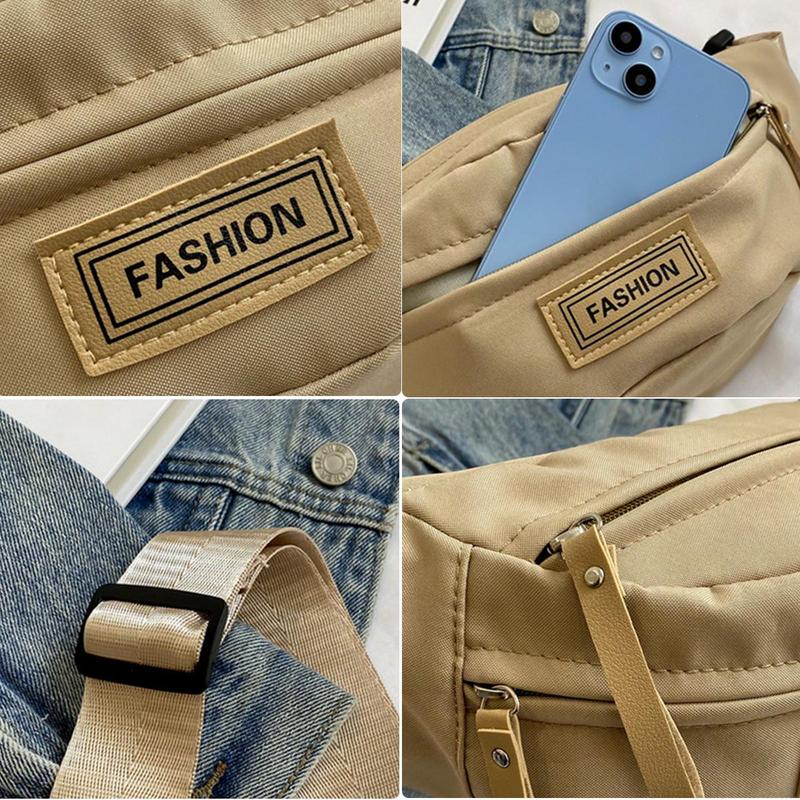 Chest Bag For Men Solid Color Waist Bag High Quality Women Shoulder Bag Multifunction Male Fanny Pack Crossbody Small Bag 7