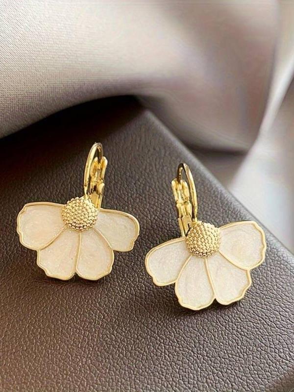 Flower Design Dangle Earrings, Fashionable Jewelry for Women & Girls, Trendy All-match & Exquisite Jewelry for Birthday Gift 4