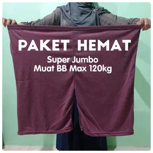 5PCS Celana Pendek Santai Polos Melar Bawah Lutut Wanita Dewasa Super Jumbo Nyaman