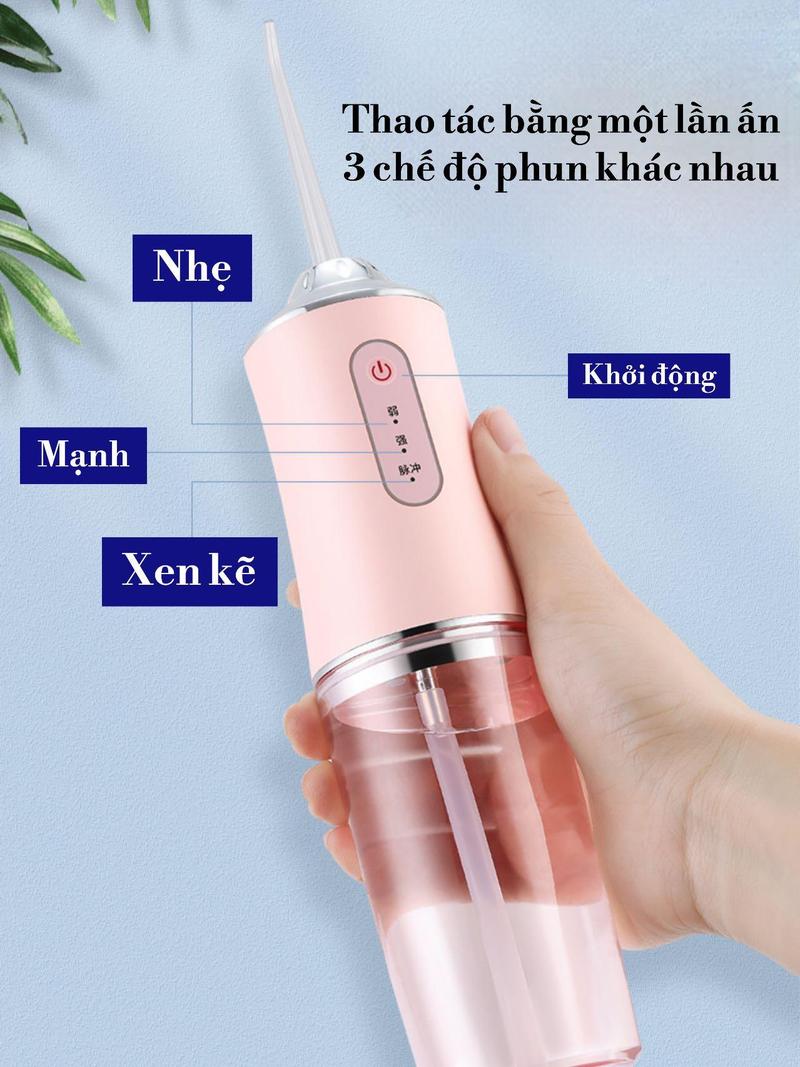 Product Introduction of Máy tăm nước, súc miệng cầm tay gồm 4 đầu vòi tiện lợi giúp loại bỏ mảng bám thức ăn thừa kẽ răng, 22