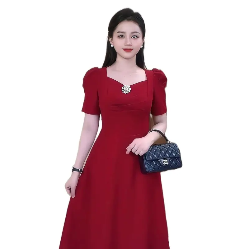 Đầm d30 xếp ngực màu sắc đa dạng - LYNLYN CÔNG SỞ - sang trọng lịch sự   đầm Nữ Women Dress Đỏ đầm hoa tulip độc đáo 0