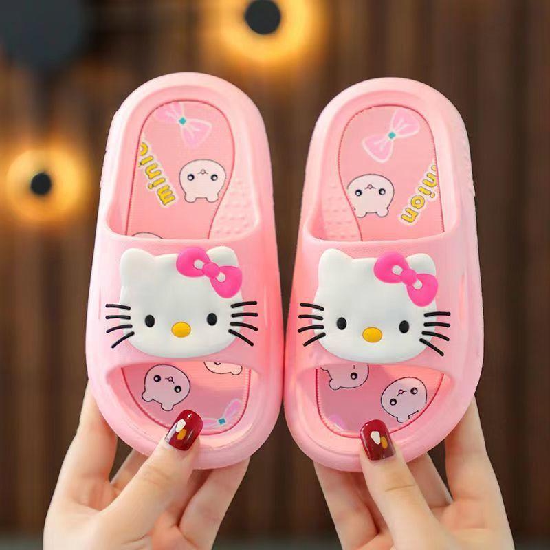 Dép cho bé gái dép lê Pony Hello Kitty dễ thương cao su non mềm nhẹ chống trơn trượt Size 3-12 tuổi