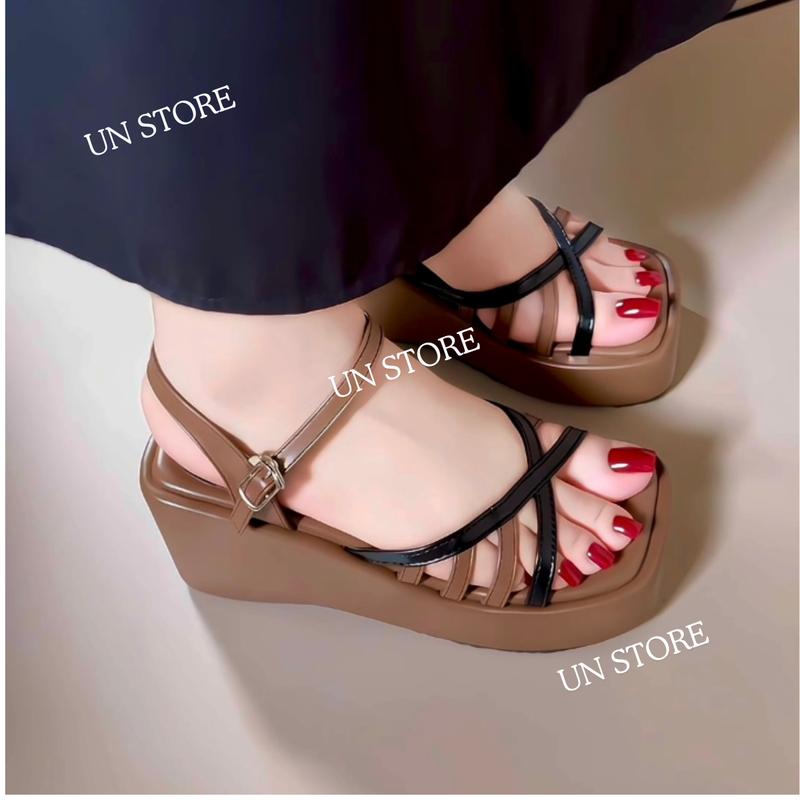 Dép Sandal nữ đế xuồng quai mảnh xoắn mềm đan chéo điệu đà có quai hậu - Model USD046 Nhung Jean Đế Bằng DéP