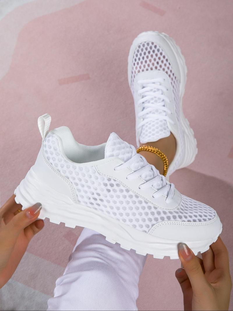 Product Introduction of Women's Fashionable Breathable Mesh Sneakers, Casual Comfortable Sports Running Shoes, All-match Basic Shoes for Daily Wear 9