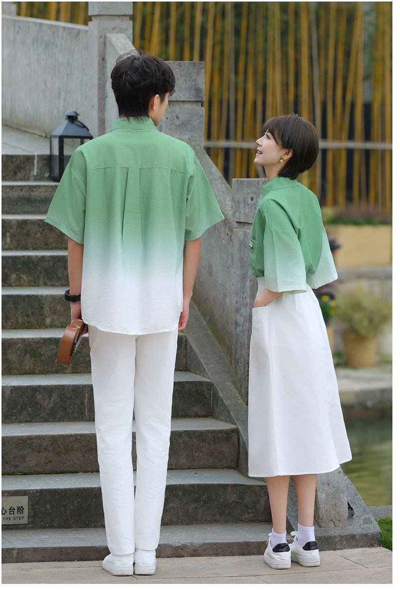 Product Introduction of Graduation Class Outfit Set - Trendy Gradient Color Short Sleeve Shirt |     School Uniform for Middle School Students, Performance & Recital |     Stylish Academic Wear (Boys & Girls) 15