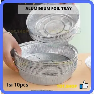 [Isi 10-pcs] ALUMINIUM FOIL TRAY ahan Panas Air Fryer Wadah Loyang Sekali Pakai Aluminium SERBAGUNA