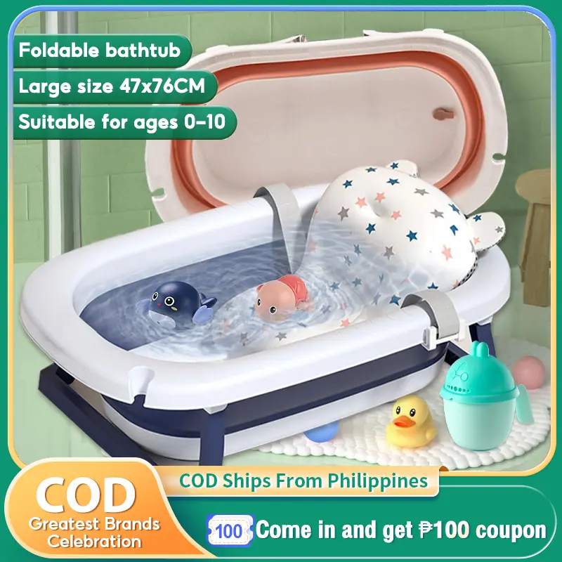 Baby Bath tub &Bath mat Kids Folding Large Size Bathtub 0-6 Years Newborn Products Baby Bath tub set