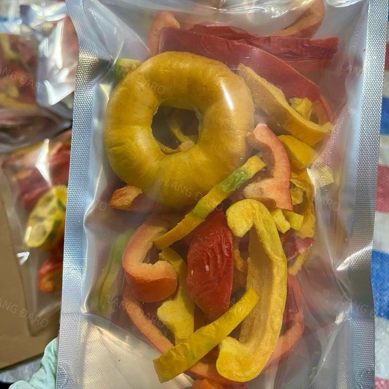 Ớt chuông ngọt sấy thăng hoa [Đaro Food] - Snack vitamin, không gia vị, túi 100gr 2